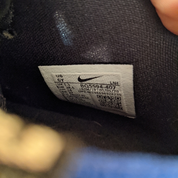 Nike Lebron XVII 17 GS Constellations Deep Royal Blue Green BQ5594-407 6Y - Picture 8 of 8